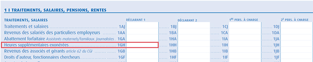 Déclaration des heures supplémentaires exonorées sur les revenus 2020